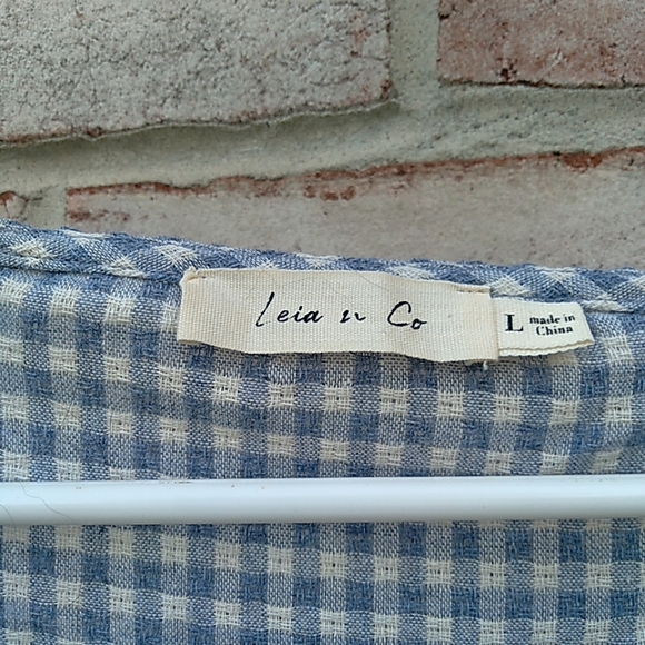 Leia and Co | blue Gingham check dress Large - Picture 6 of 6